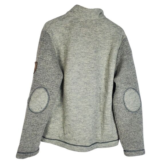 Almgwand Full Zip 100% Wool Jacket Mens GER 52 US L/XL Gray Elbow Patches READ - Picture 4 of 16